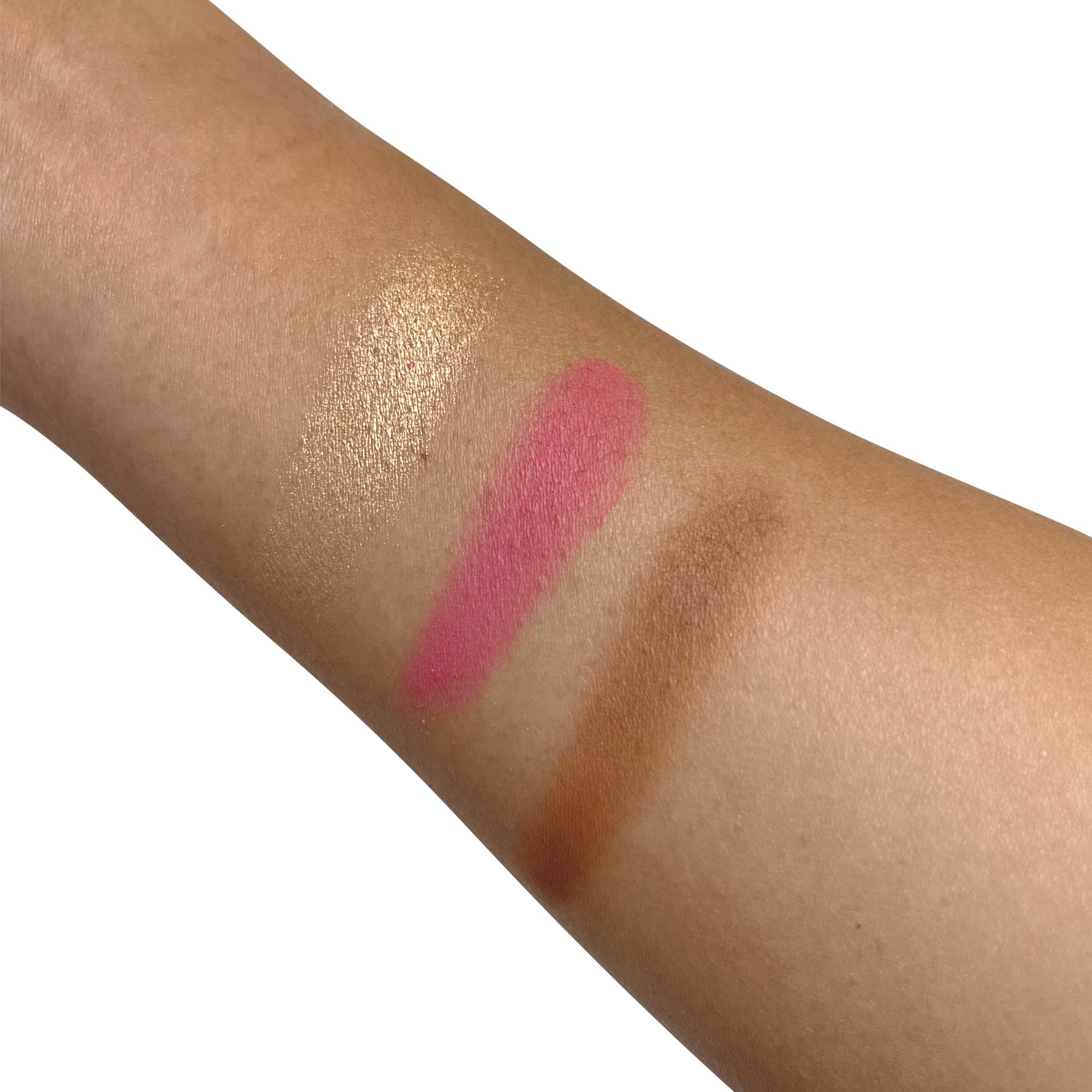 Flourea Pro Cheek Palette – Blendable Blush, Bronzer & Highlighter for a Sculpted Glow