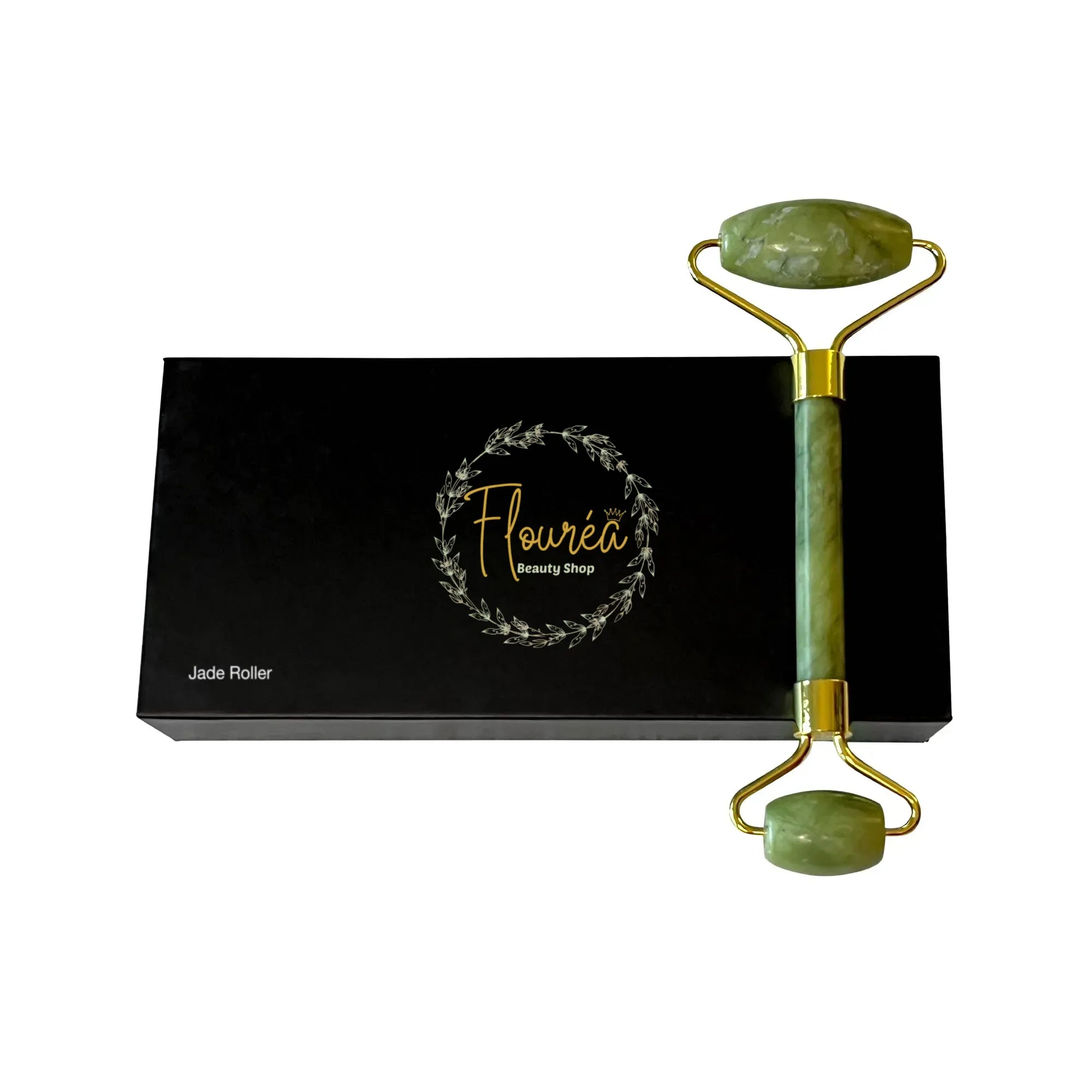 Flourea 100% Jade Roller – Natural Stone Facial Massager for Radiant Skin
