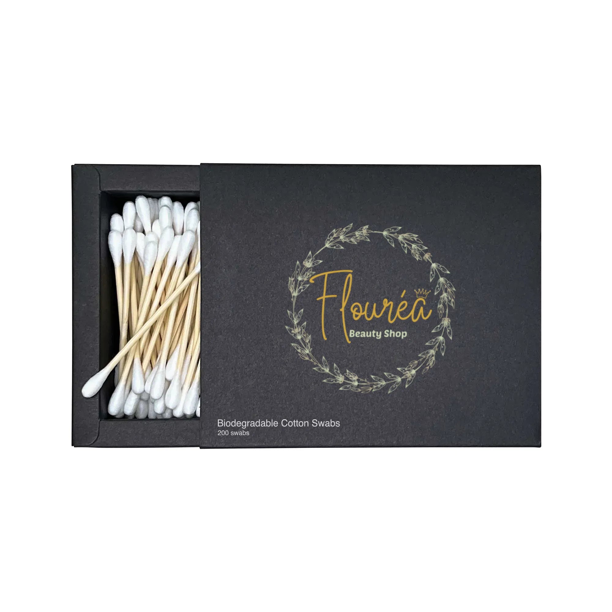 Flourea Cotton Swabs - Biodegradable 200-Count