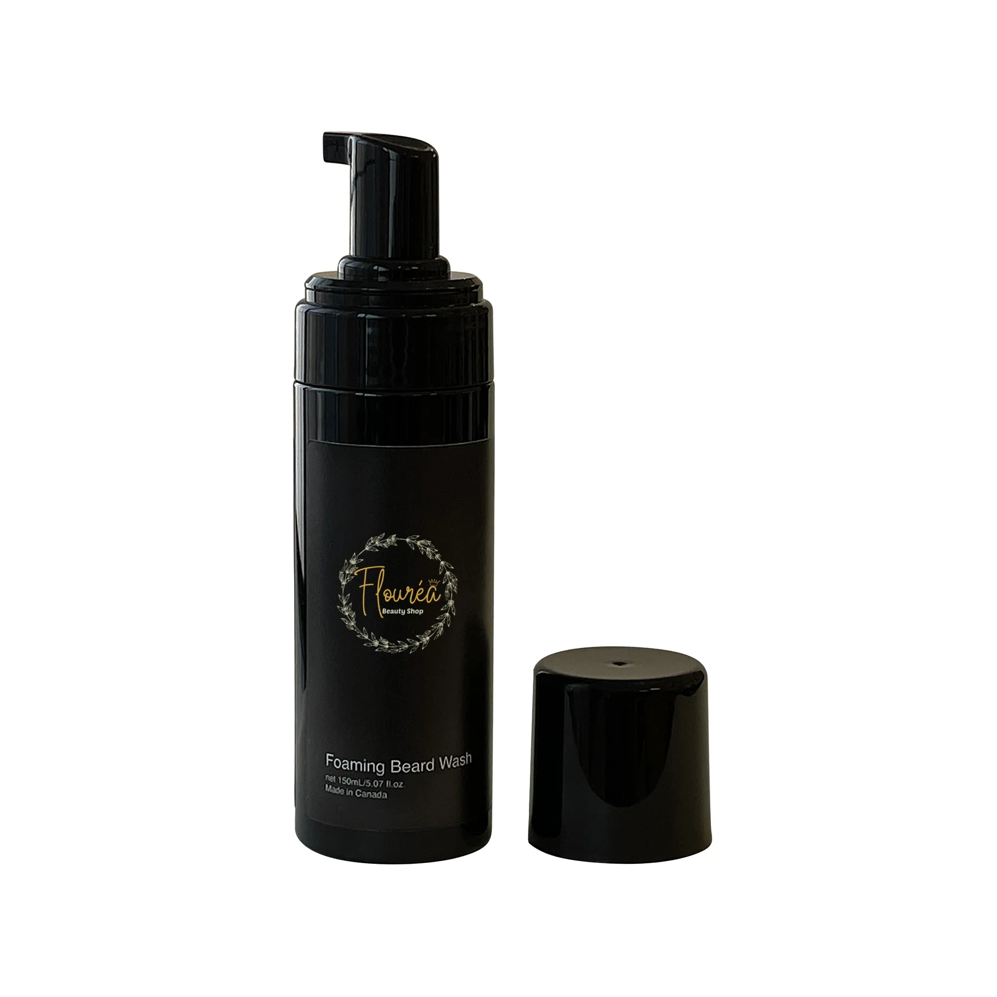 Flourea Foaming Beard Wash – Vegan Cleanser with Aloe Vera, Vitamin B5 & Dead Sea Salt for Soft, Hydrated Facial Hair