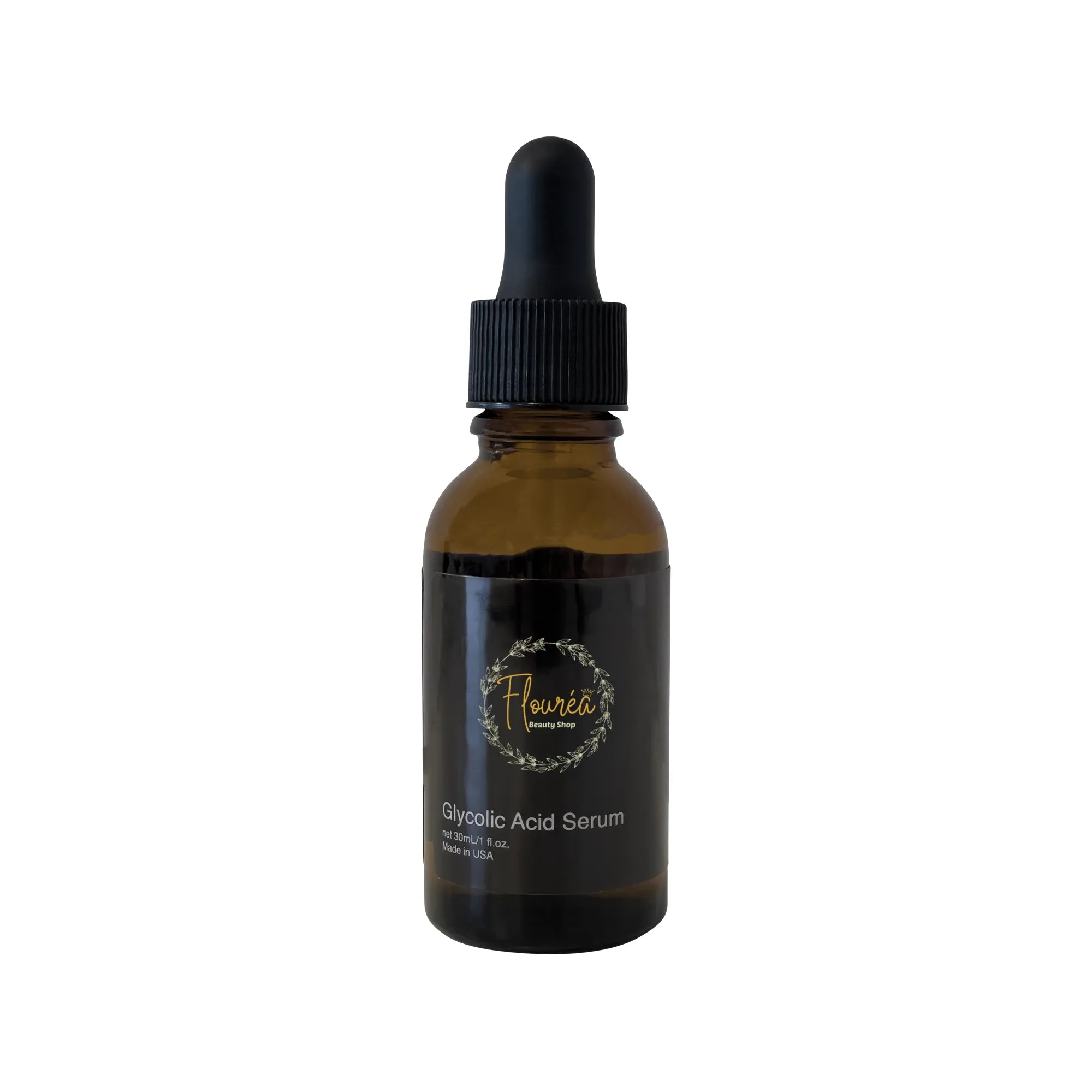 Flourea Glycolic Acid Serum – Vegan, 10% AHA Exfoliating Treatment with Chamomile & Mastic Extract