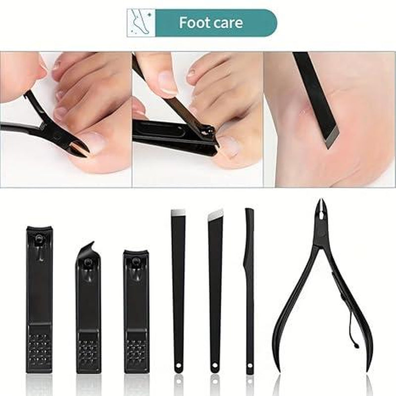 Ultimate 24-Piece Manicure Set - Professional Nail Clipper Kit for Men | Perfect Grooming Gift for Fathers, Husbands, and Boyfriends