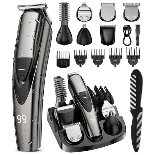 SHPAVVER Beard & Hair Trimmer for Men,Women, All-In-One Mens Grooming Kit with Trimmer for Beard Nose, Face,Cordless Hair Clippers Electric Razor