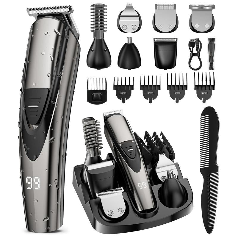 SHPAVVER Ultimate All-In-One Beard & Hair Trimmer Kit for Men and Women - Cordless Grooming Solution with 16 Accessories for Precision Trimming