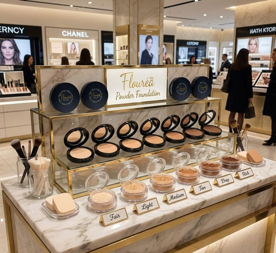 Flourea's Adaptable Dual Blend Powder Foundation - For All Skin Types